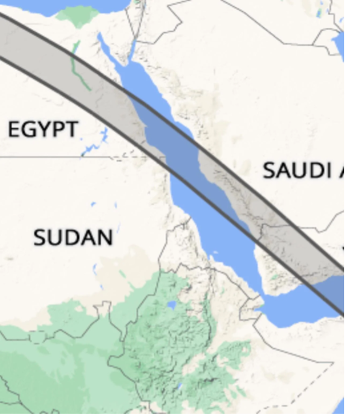 Solar eclipse phases and Luxor eclipse travel inspiration